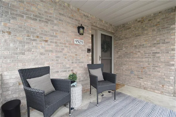 a view of a patio