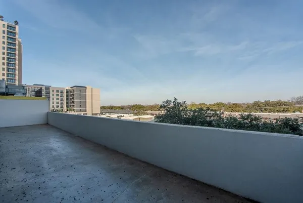 a view of terrace with city view