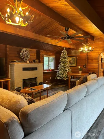 a outdoor living space with furniture