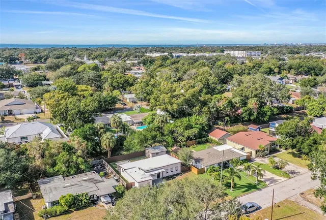 an aerial view of multiple house