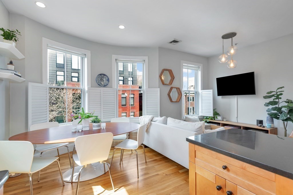 10 East Springfield Street, Unit 3 Boston, MA 02118 - Photo 15 of 26 a living room with fireplace furniture and a flat screen tv