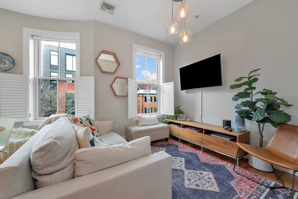 10 East Springfield Street, Unit 3 Boston, MA 02118 - Photo 4 of 26 a living room with furniture and a flat screen tv