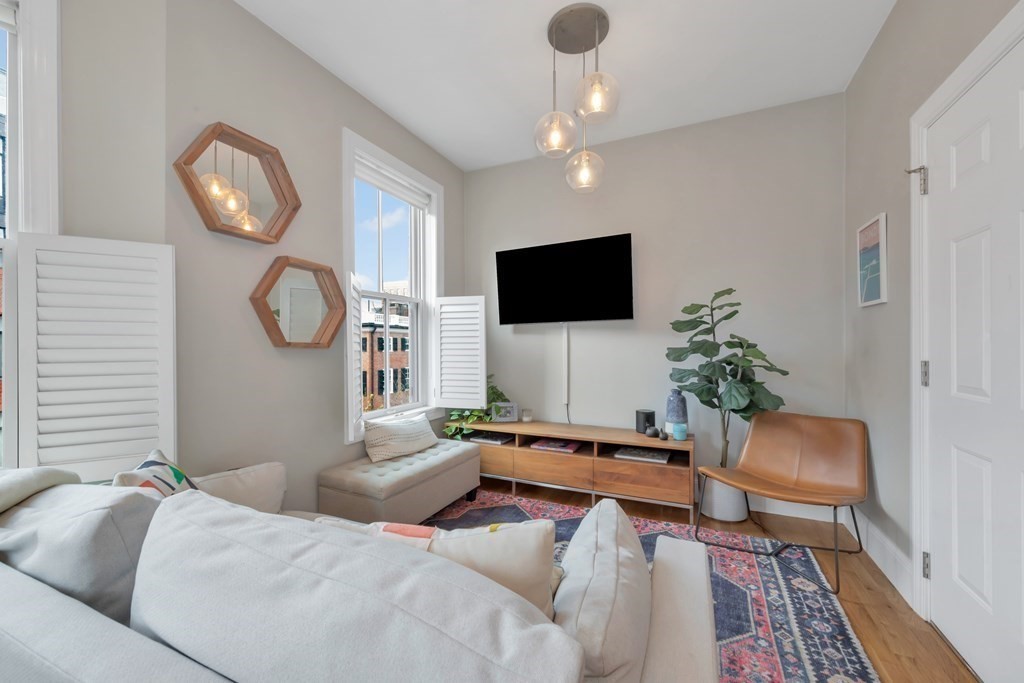 10 East Springfield Street, Unit 3 Boston, MA 02118 - Photo 5 of 26 a living room with furniture and a flat screen tv