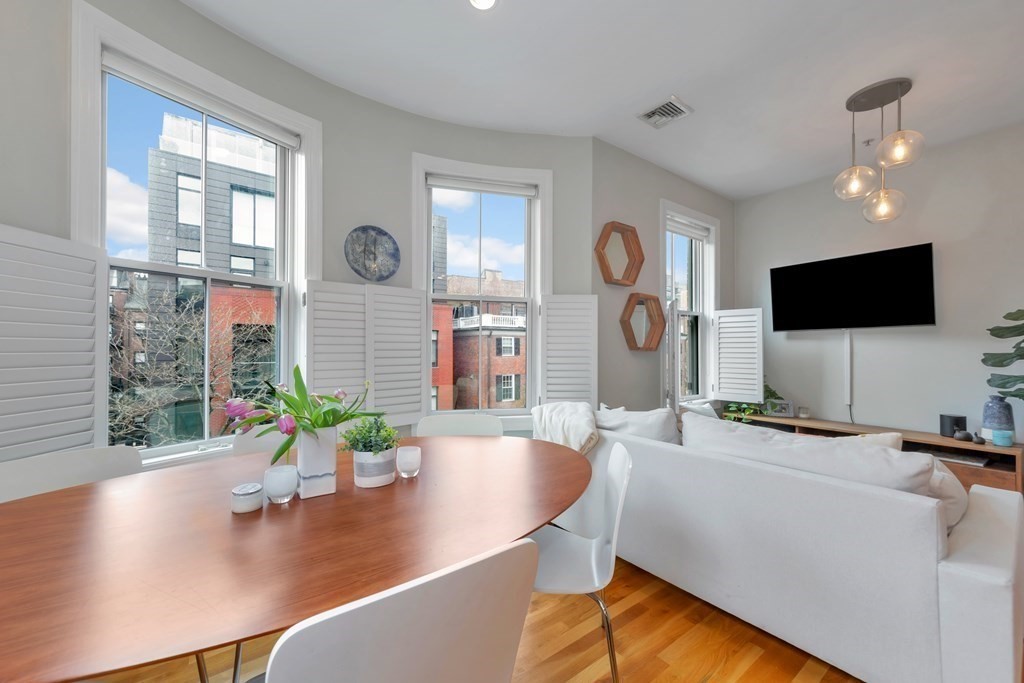10 East Springfield Street, Unit 3 Boston, MA 02118 - Photo 9 of 26 a living room with fireplace furniture and a flat screen tv