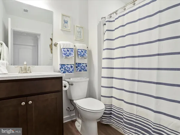 a bathroom with a sink a toilet and a shower