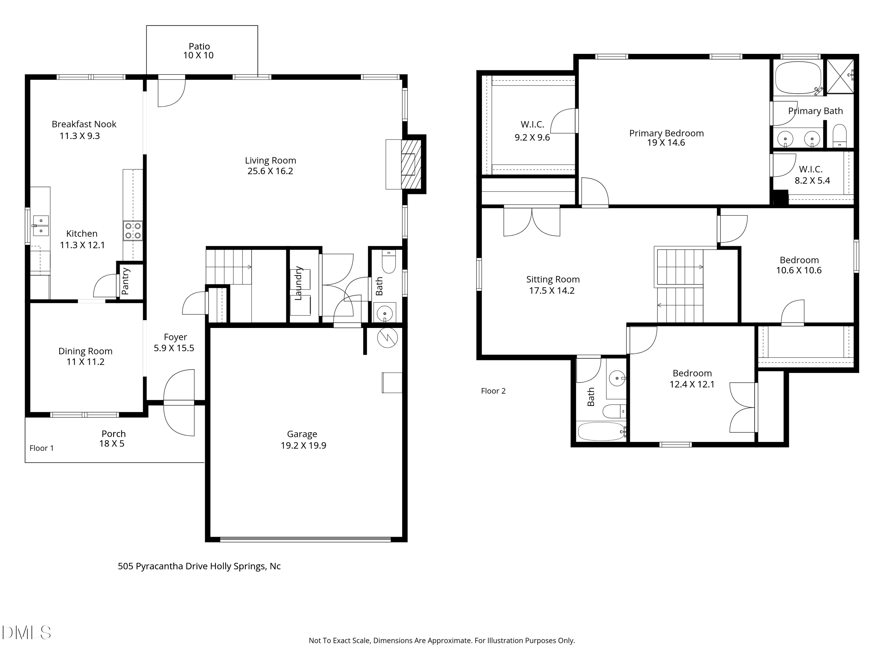 505 Pyracantha Drive Holly Springs, NC 27540 - Photo 39 of 41 a picture of a floor plan