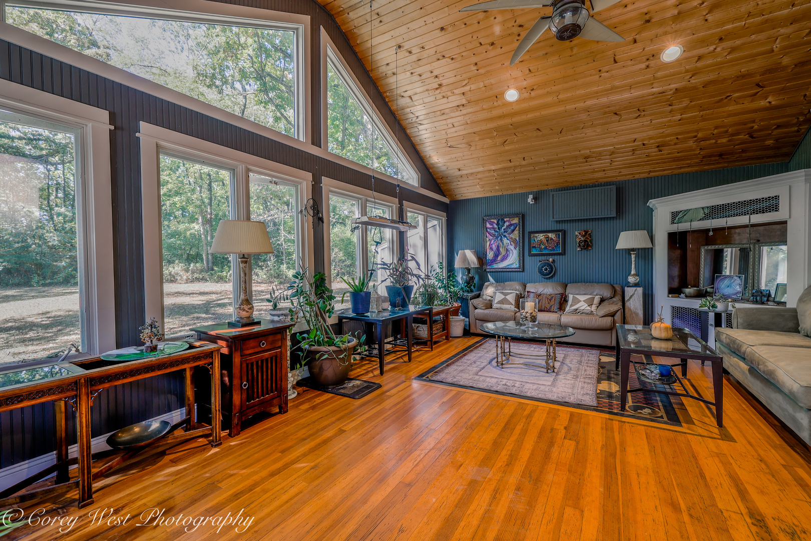 11N226 Peplow Road Hampshire, IL 60140 - Photo 20 of 44 a living room with furniture a wooden floor and next to a large window