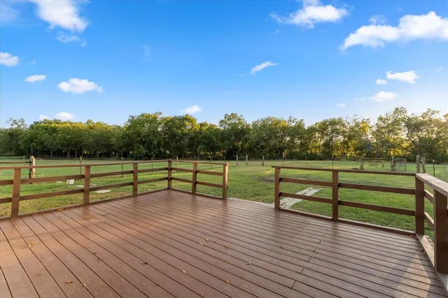 a view of park with wooden floor