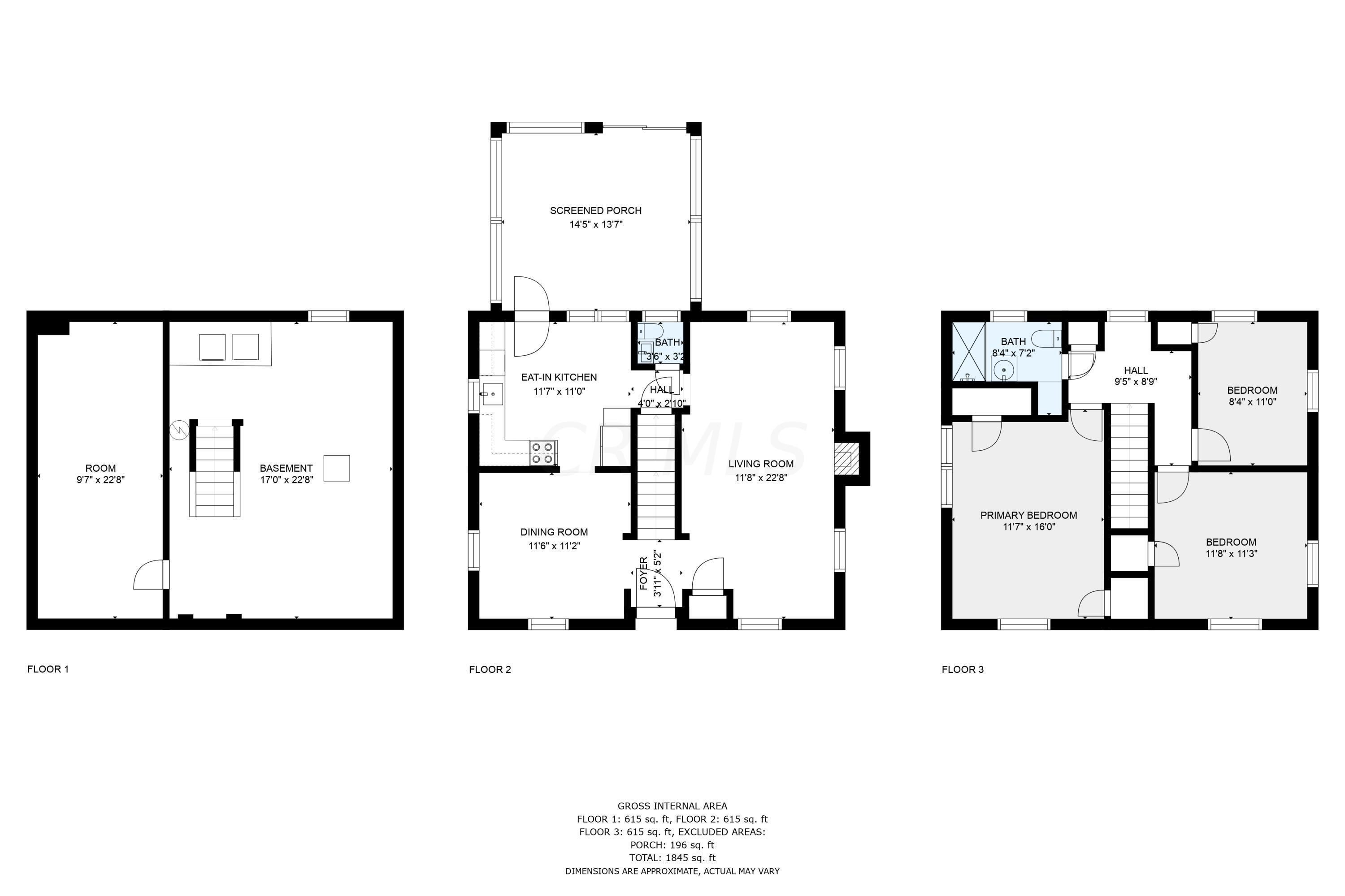 143 West Beaumont Road Columbus, OH 43214 - Photo 33 of 36 all_floors_dimensions_143_w_beaumont