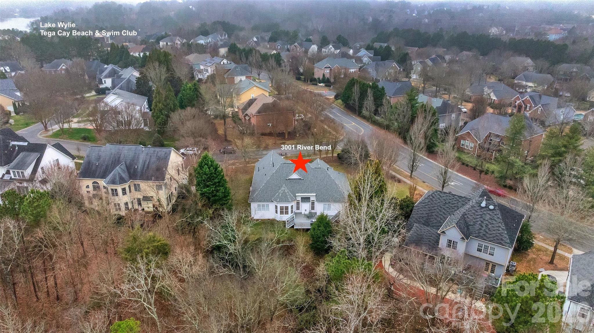 3001 River Bend Drive Tega Cay, SC 29708 - Photo 28 of 36 an aerial view of multiple house