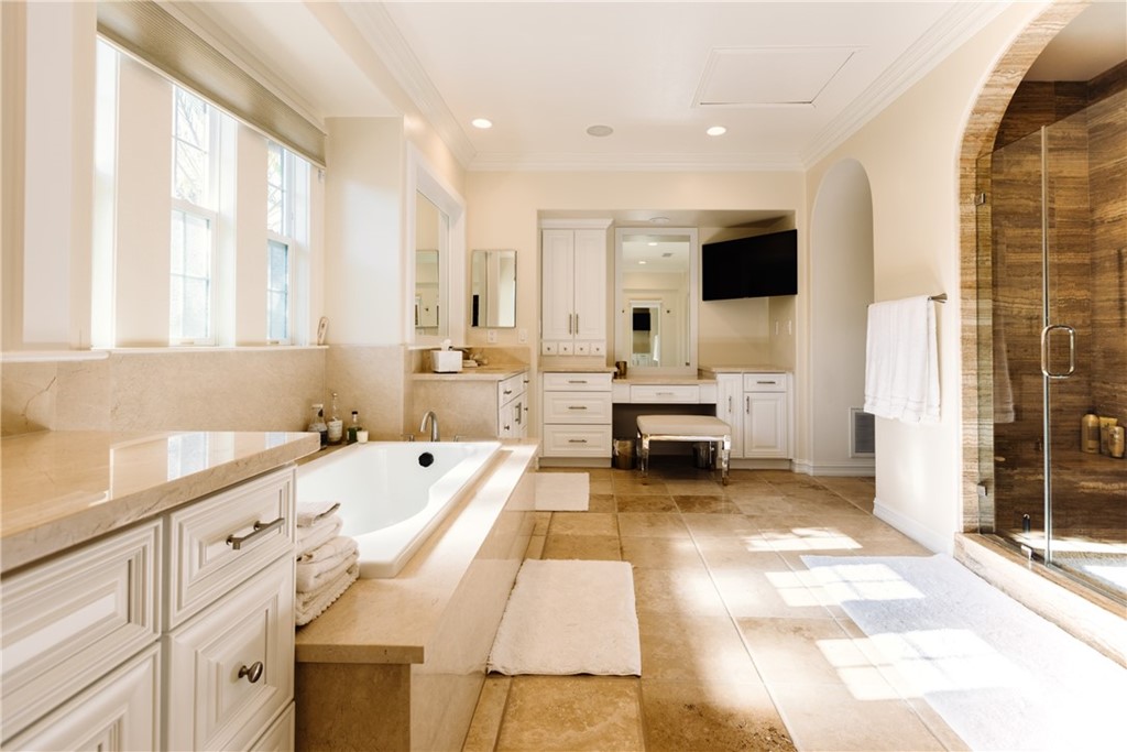 26 Seabluff Newport Beach, CA 92660 - Photo 29 of 59 a large white kitchen with a large window