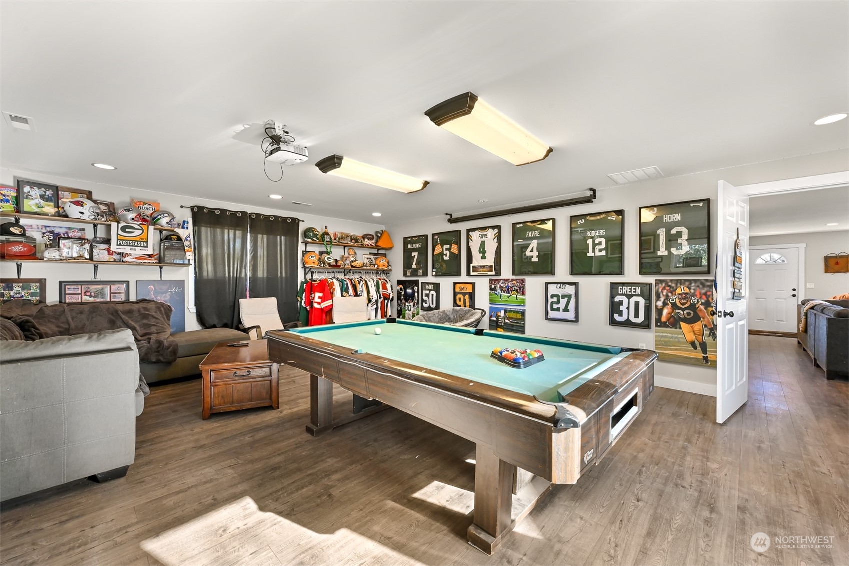 244 Front Street Sumas, WA 98295 - Photo 26 of 40 a living room with furniture pool table and flat screen tv