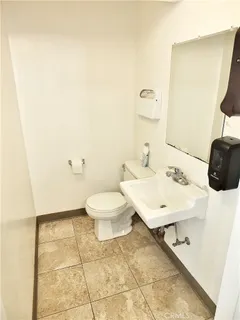 a bathroom with a window