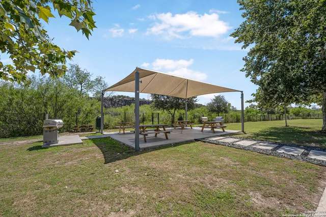 a view of a park with slide