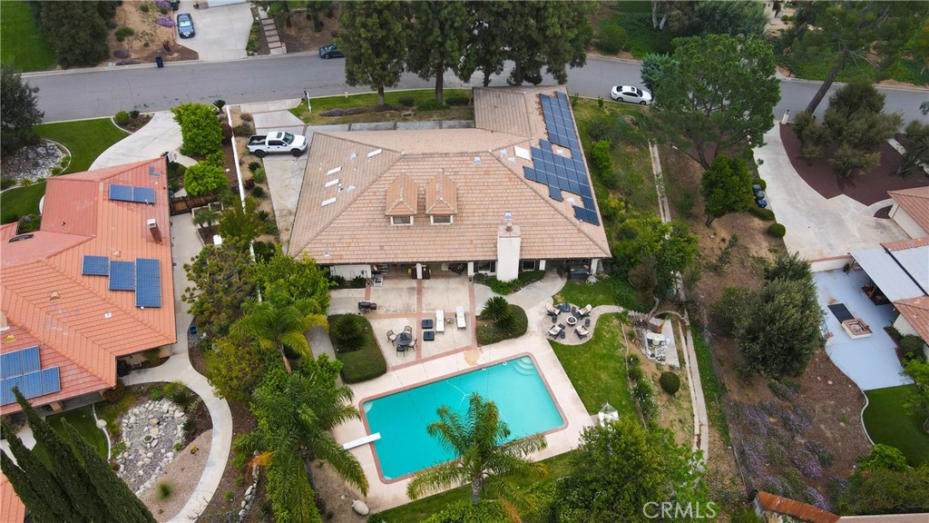 12698 La Solana Drive Redlands, CA 92373 - Photo 61 of 65 an aerial view of a house with garden space and street view