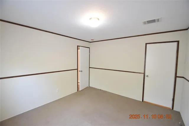 a view of a big room with an empty space