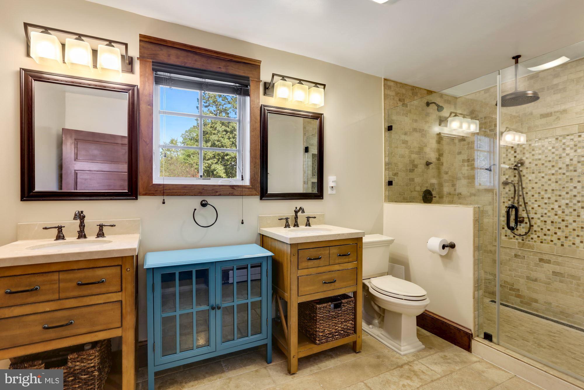 7921 Tire Swing Road Dunn Loring, VA 22027 - Photo 37 of 54 Master bath with 2 sinks, glass enclosed shower