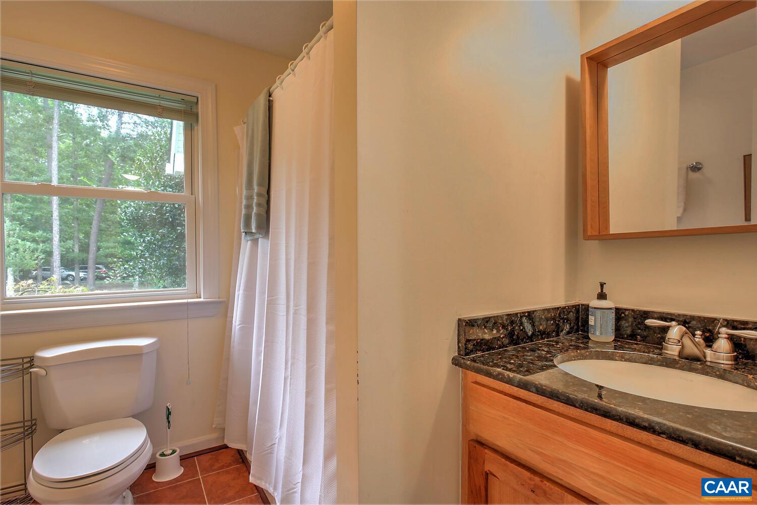 340 Beaver Pond Ridge Troy, VA 22974 - Photo 23 of 53 a bathroom with a granite countertop sink toilet and mirror