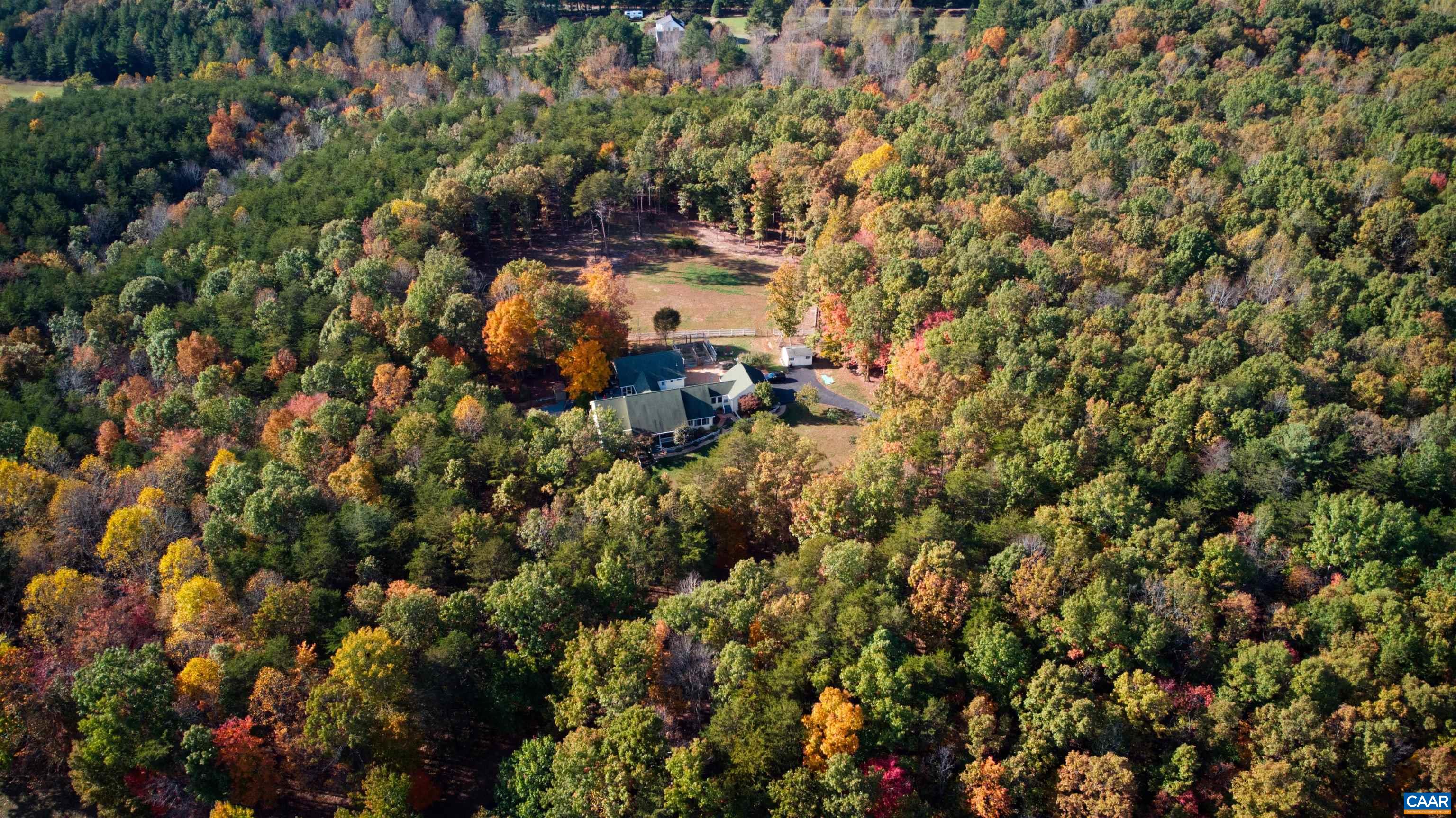 340 Beaver Pond Ridge Troy, VA 22974 - Photo 48 of 53 an aerial view of residential house with outdoor space and trees all around