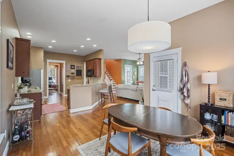 a workspace with furniture and a window