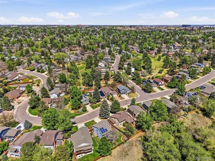 an aerial view of a city