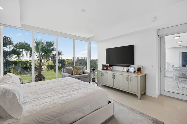 a view of balcony with a potted plant