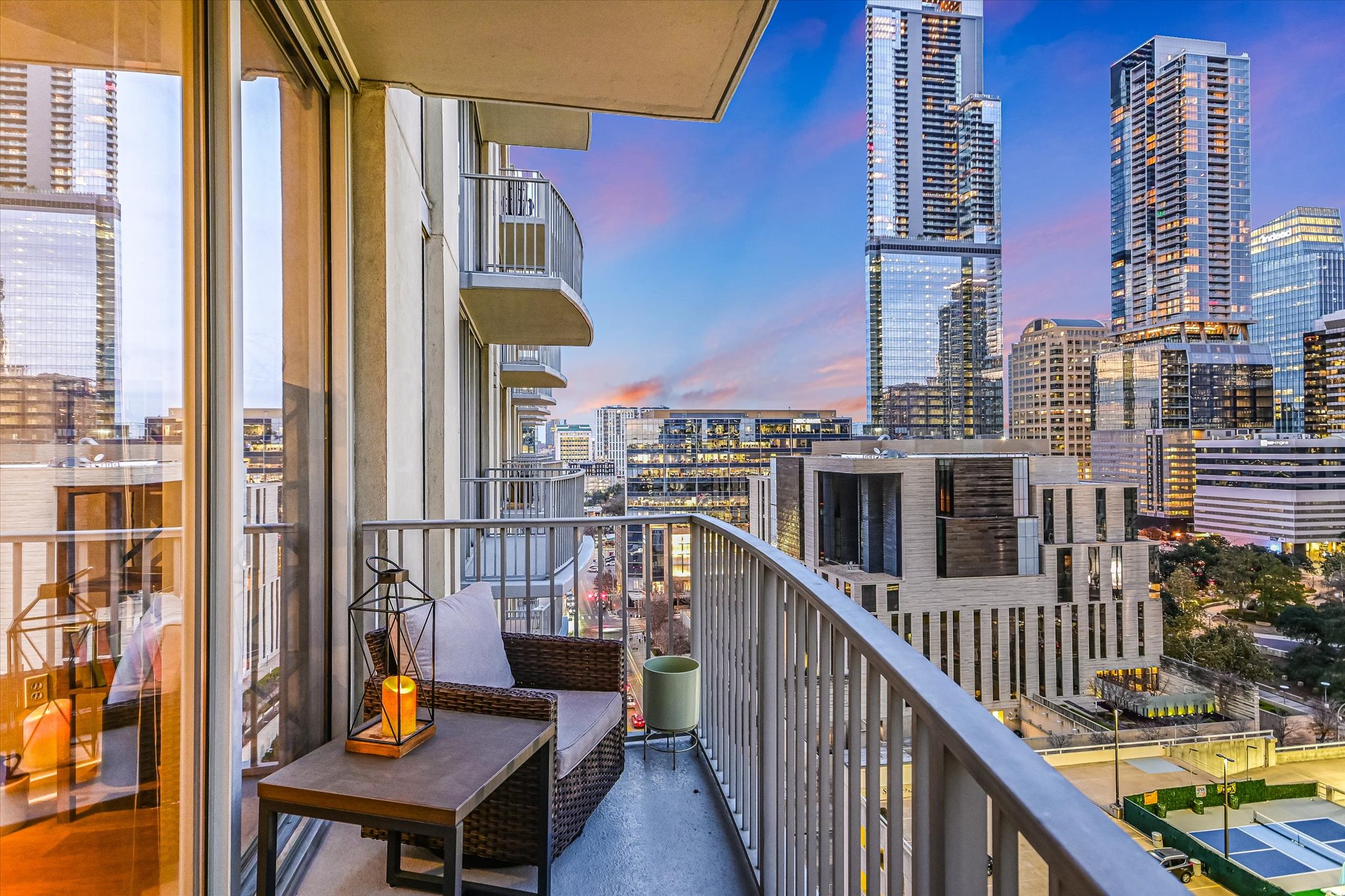 360 Nueces Street, Unit 1405 Austin, TX 78701 - Photo 2 of 40 a view of balcony with furniture