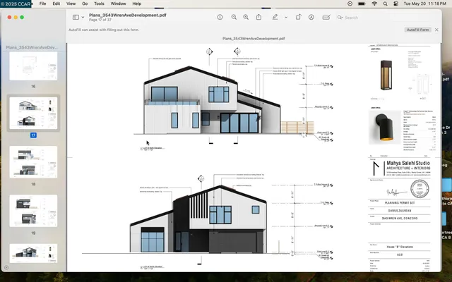 an aerial view of multiple house