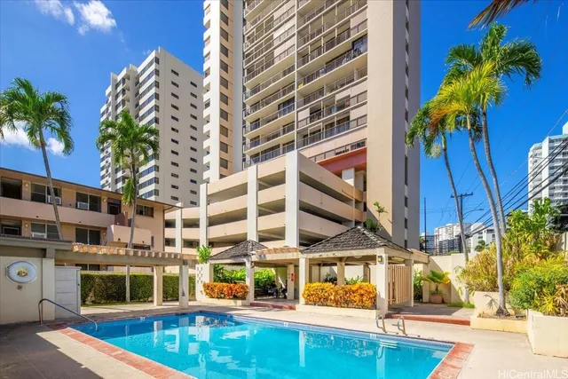 a view of building with outdoor space