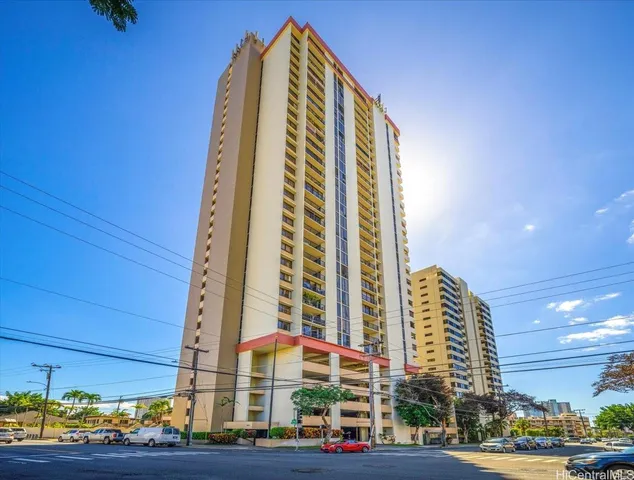 a front view of a building