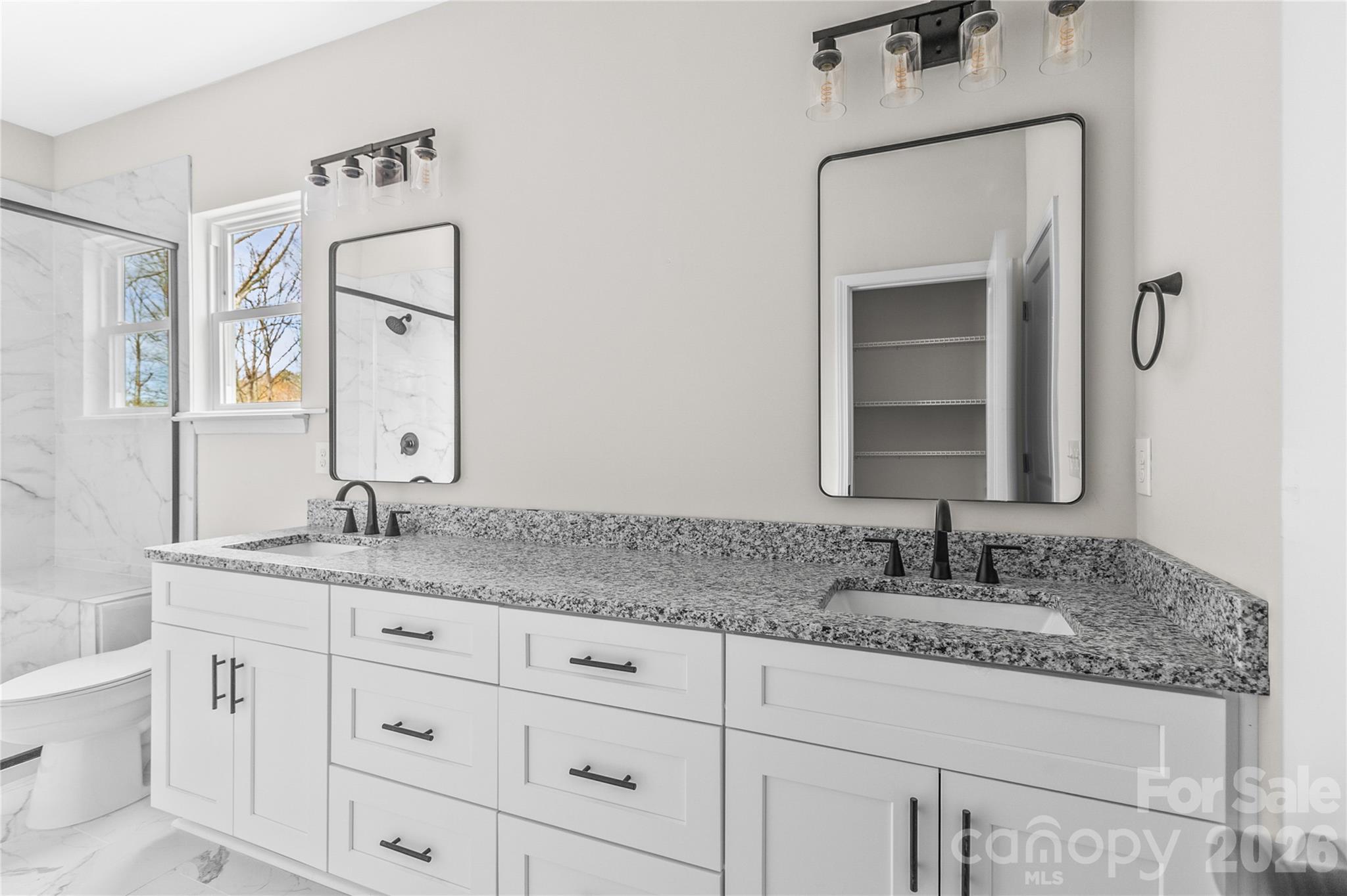 3692 Shannon Loop Denver, NC 28037 - Photo 27 of 47 a bathroom with a granite countertop sink vanity and mirror