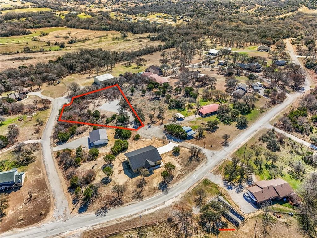 112 Valley View Court Springtown, TX 76082 - Photo 10 of 10 Aeriel view of property location with property boundaries highlighted and surrounding area