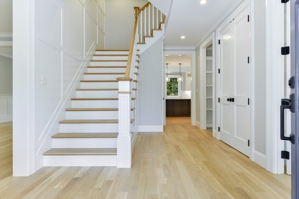 Lot 25 Leewood Road Wellesley, MA 02482 - Photo 10 of 40 a view of entryway with wooden floor and stairs