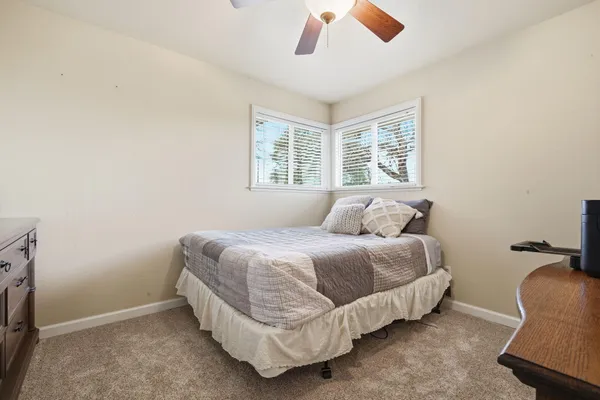 a house view with a garden space