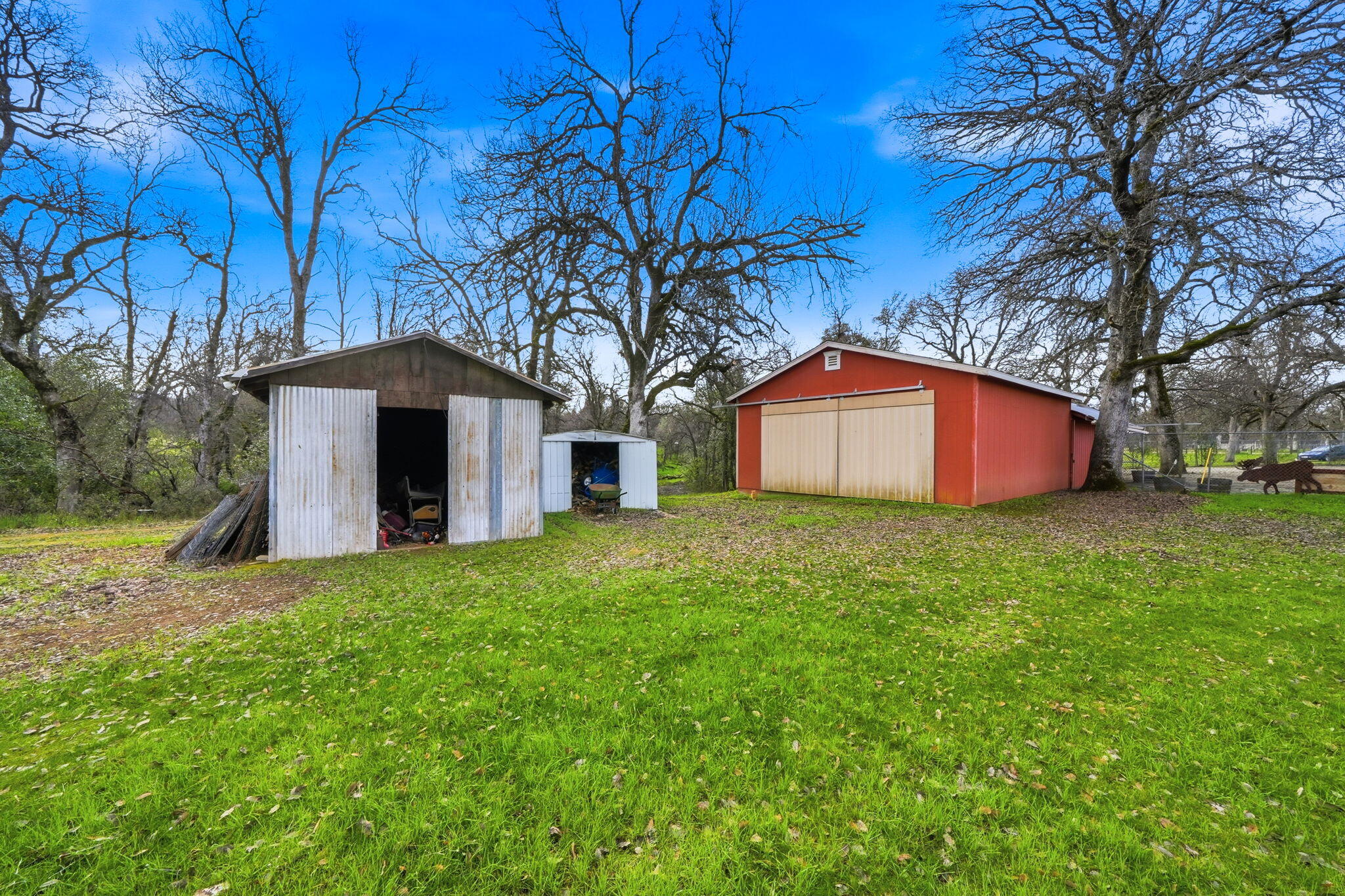 19690 Harp Road Cottonwood, CA 96022 - Photo 47 of 97 a front view of house with yard and trees