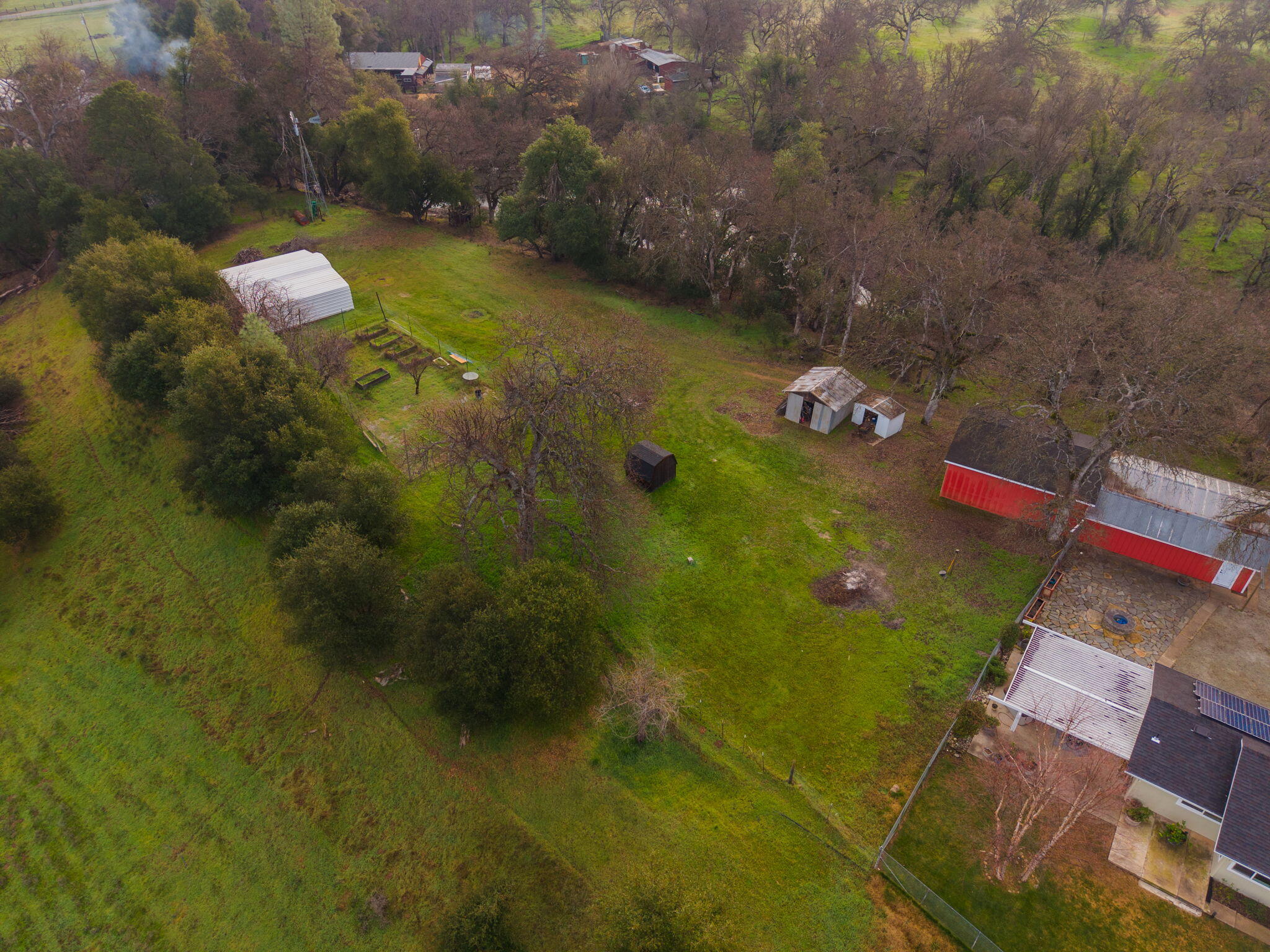 19690 Harp Road Cottonwood, CA 96022 - Photo 54 of 97 an aerial view of residential houses with outdoor space