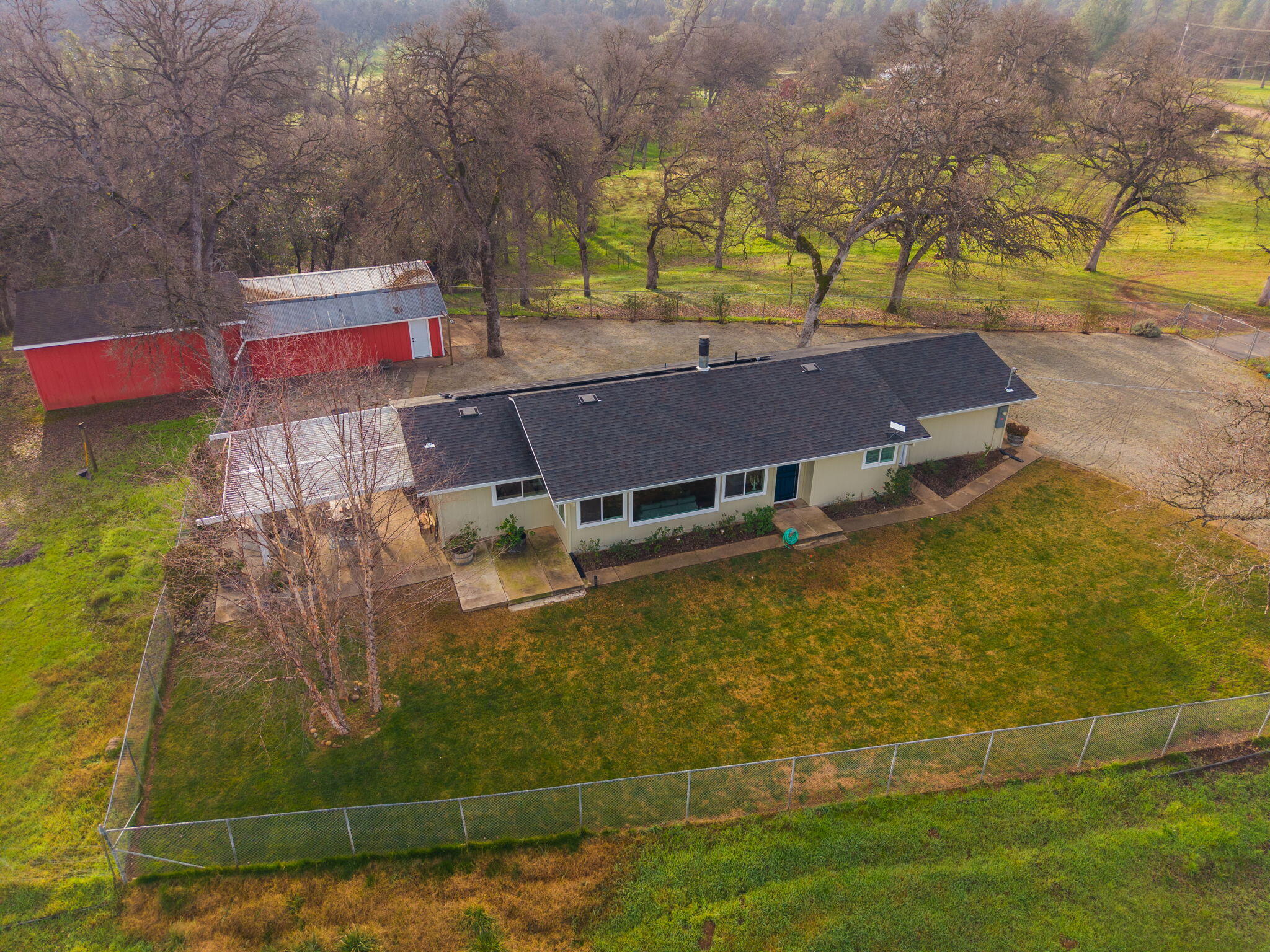 19690 Harp Road Cottonwood, CA 96022 - Photo 89 of 97 a aerial view of a house with a yard