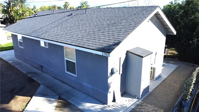 a backyard of a house