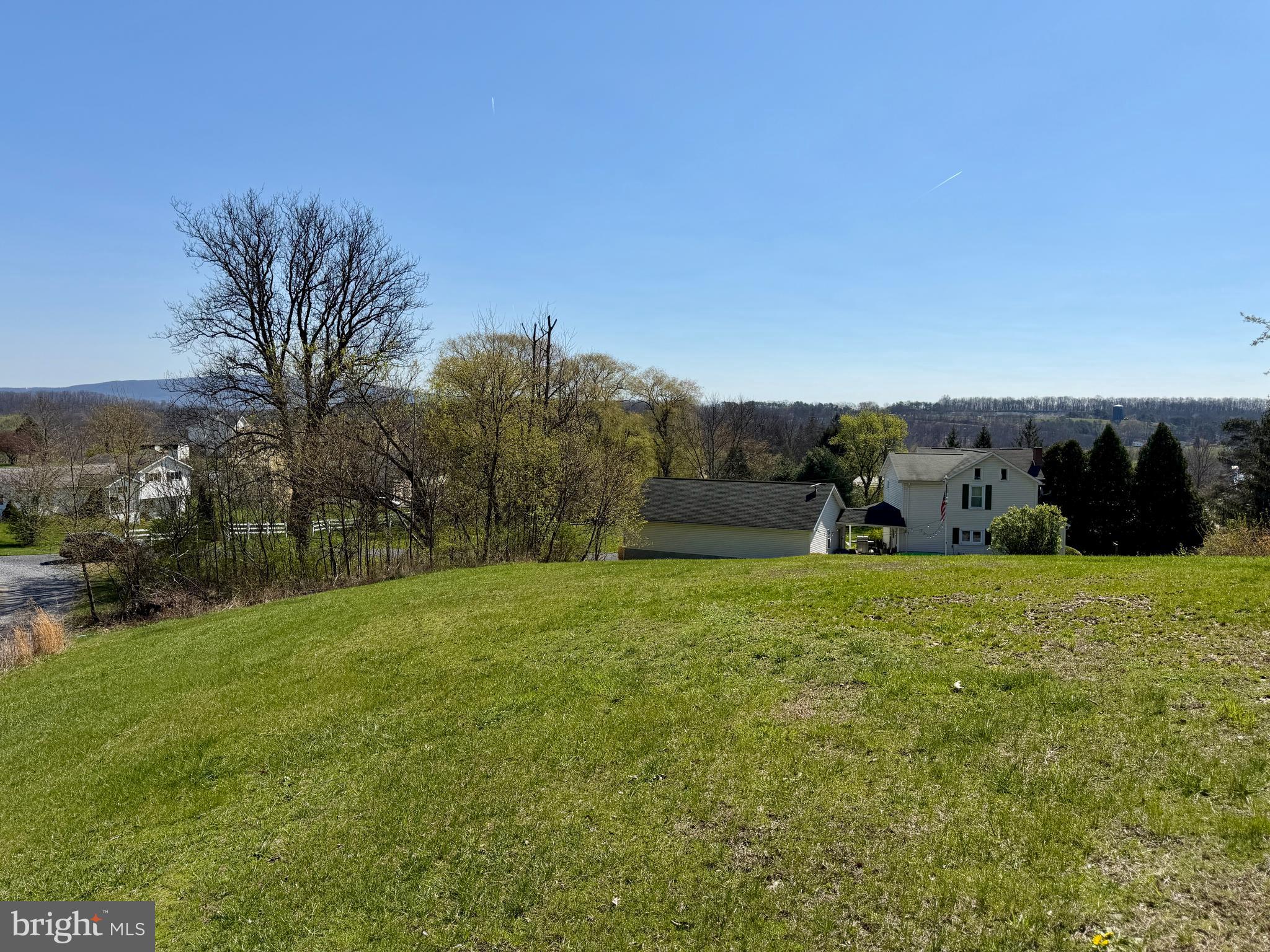 a big yard with lots of green space