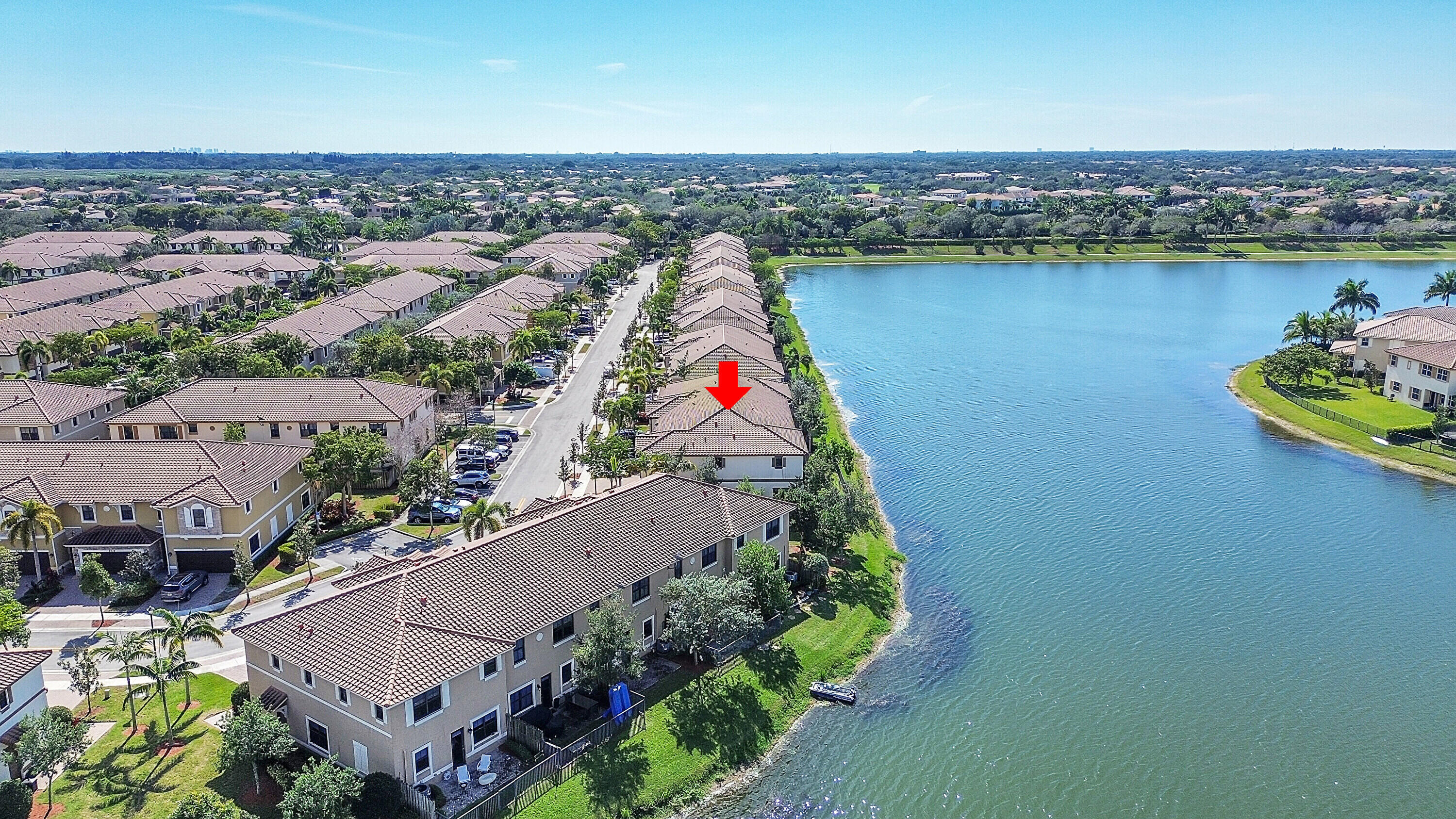 8459 Lakeview Trail Parkland, FL 33076 - Photo 50 of 55 an aerial view of house with yard and ocean view