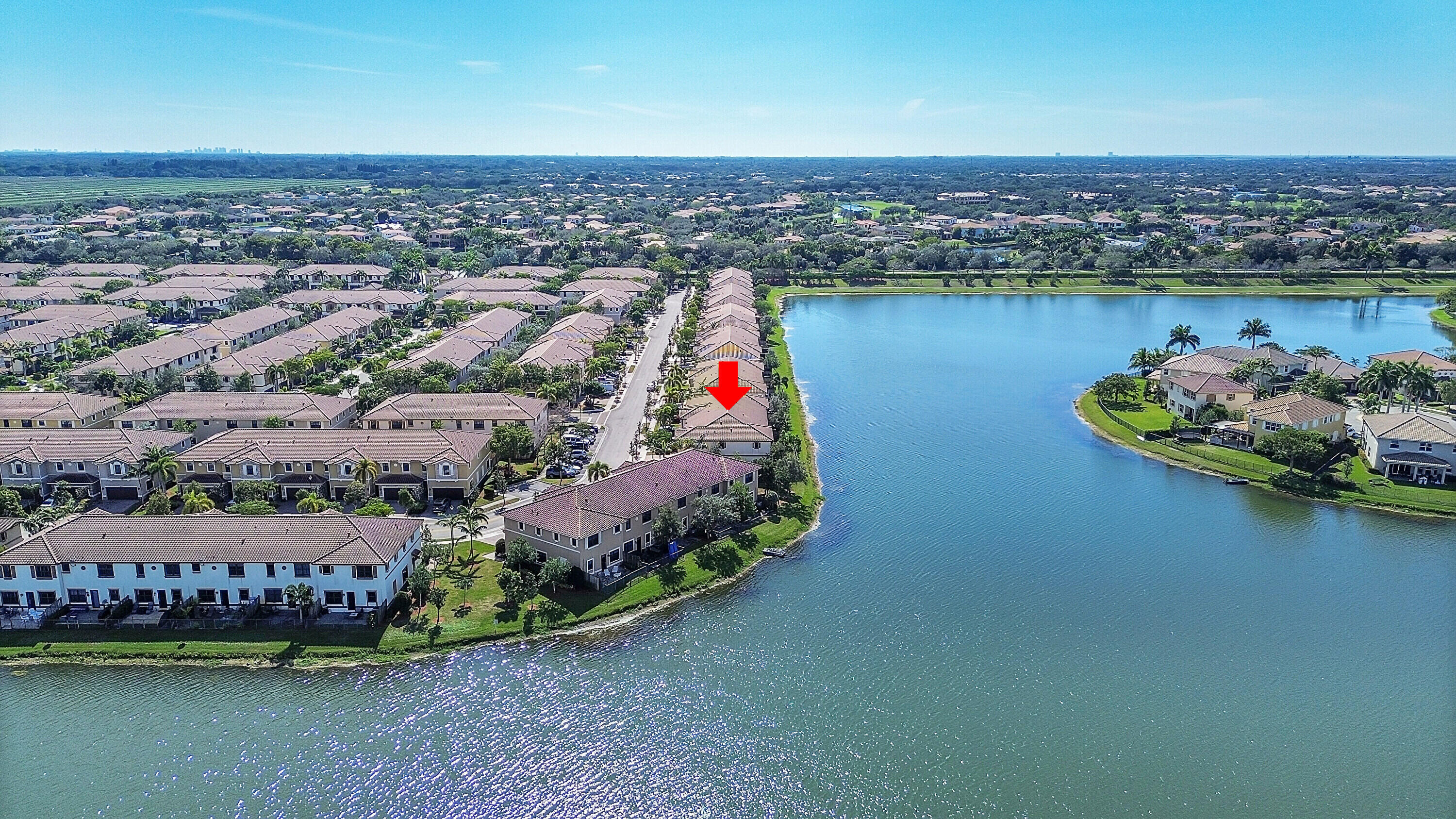 8459 Lakeview Trail Parkland, FL 33076 - Photo 55 of 55 an aerial view of a house with a lake view