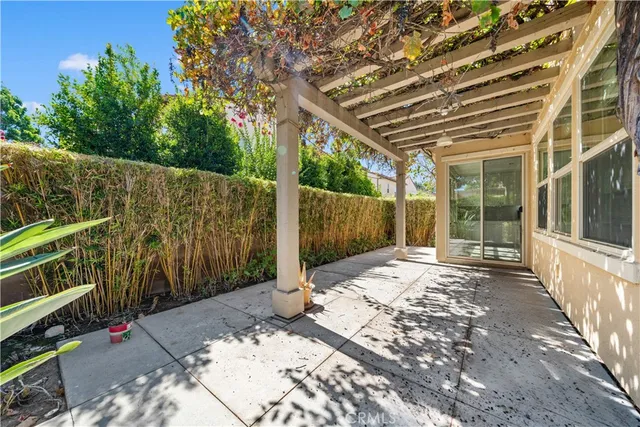 a view of backyard with green space