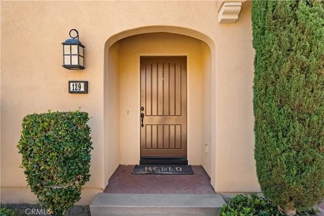 a view of front door of house