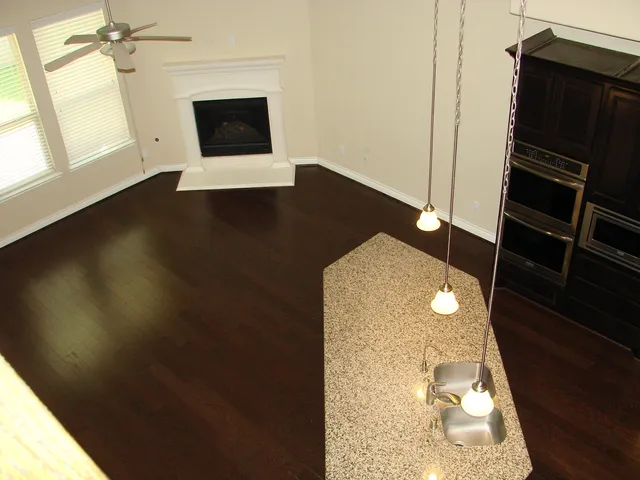 an empty room with a window