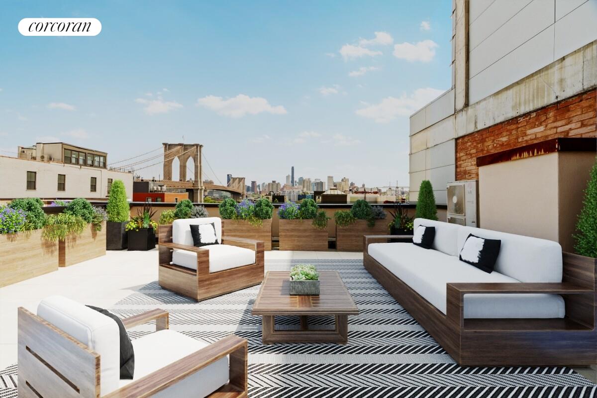 264 Water Street, Unit PHA Manhattan, NY 10038 - Photo 12 of 14 a outdoor space with patio the couches and a dining table with garden view