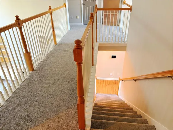 a view of a staircase door