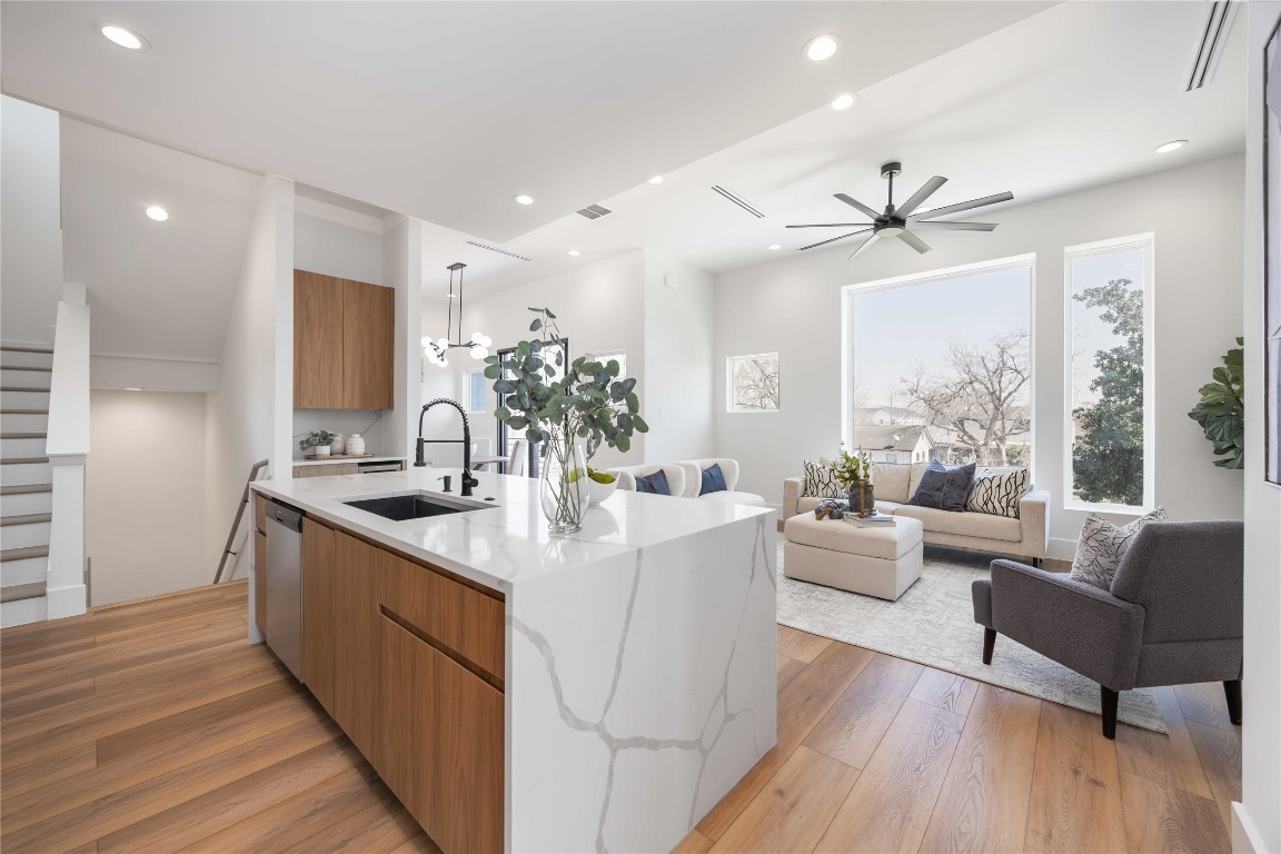 324 Janisch Road Houston, TX 77018 - Photo 2 of 18 Second floor living with an expansive, airy layout designed for modern living and effortless entertaining.