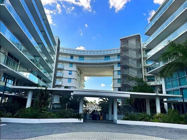 a view of a building with a street