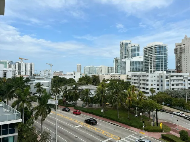 a view of city from a balcony