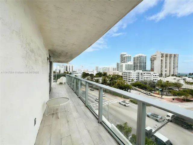 a view of city from balcony